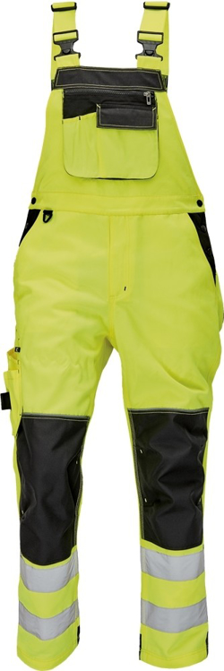 Obrázek z KNOXFIELD HI-VIS Reflexní kalhoty s laclem - žlutá 