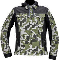 Cerva NEURUM CAMOUFLAGE Pracovní bunda s kapucí olivová