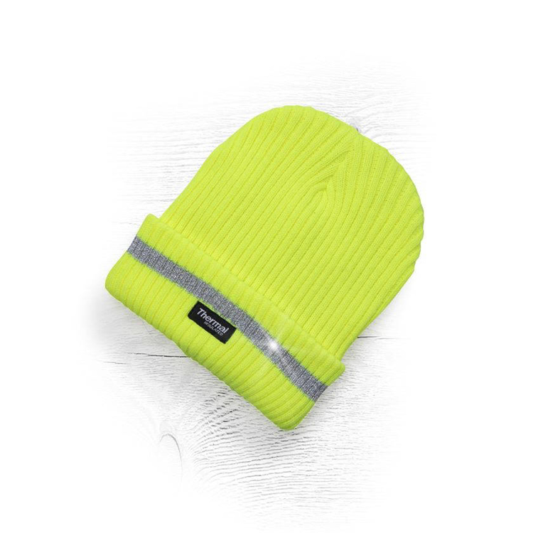 Obrázek z ADLER SPARK Zimní čepice pletená + fleece hi-viz žlutá 