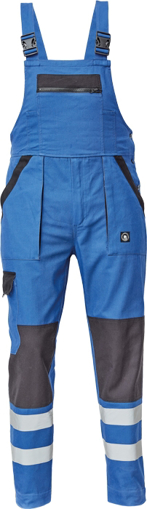 Obrázek z Cerva MAX NEO REFLEX Pracovní kalhoty s laclem modro / černé 