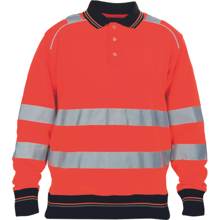 Obrázek z KNOXFIELD HI-VIS Reflexní polo mikina červená 