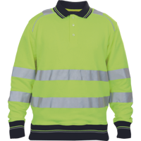 KNOXFIELD HI-VIS Reflexní polo mikina žlutá