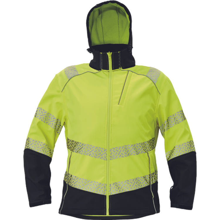 Obrázek z Cerva KNOXFIELD PROFI HI-VIS Reflexní softshellová bunda žlutá / černá 