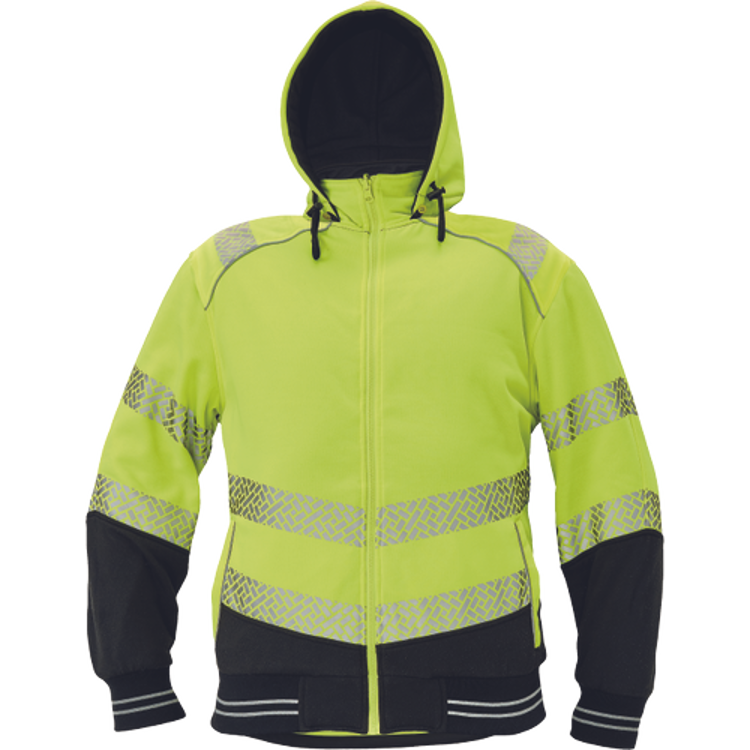 Obrázek z Cerva KNOXFIELD PROFI HI-VIS Reflexní oboustranná mikina žlutá / černá 