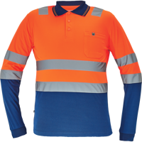 Cerva LEON HV Pánská polokošile oranžová / navy
