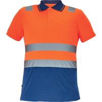 Cerva CADIZ HV Pánská polokošile oranžová / navy