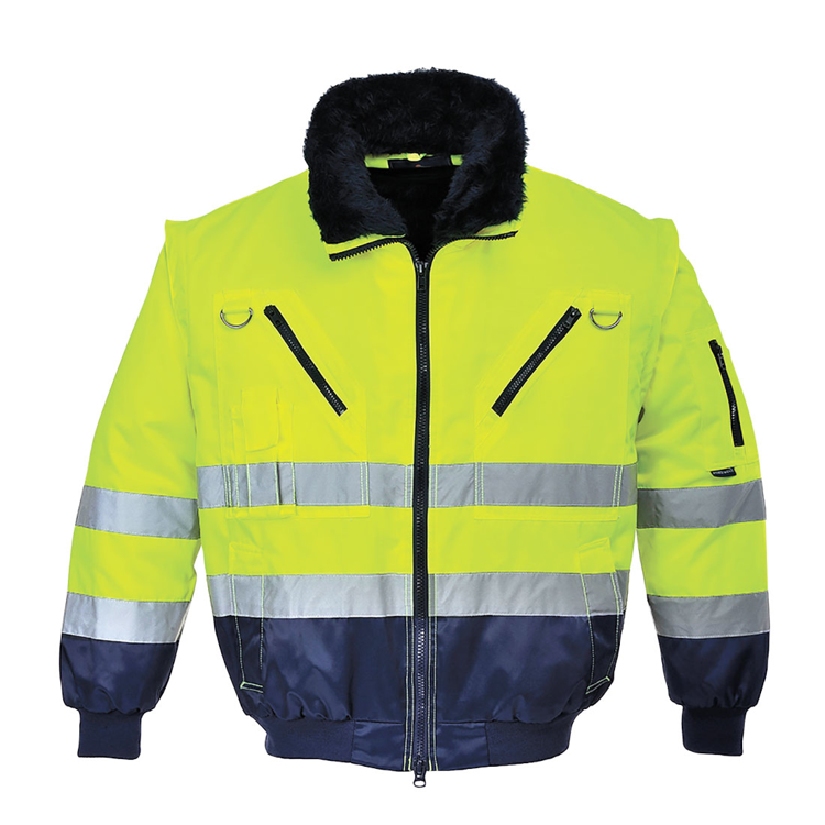 Obrázek z Portwest PJ50 PILOT HI-VIS Reflexní bunda žlutá/tmavě modrá 3v1 - zimní 