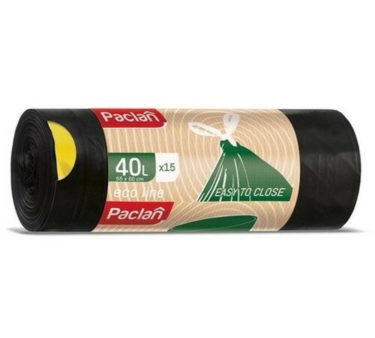 Obrázek z PACLAN ECO LINE 40 L Pytle do Koše 15ks/role 