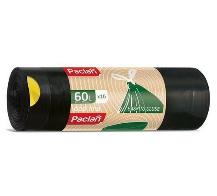 Obrázek z PACLAN ECO LINE 60 L Pytle do Koše 15ks/role 