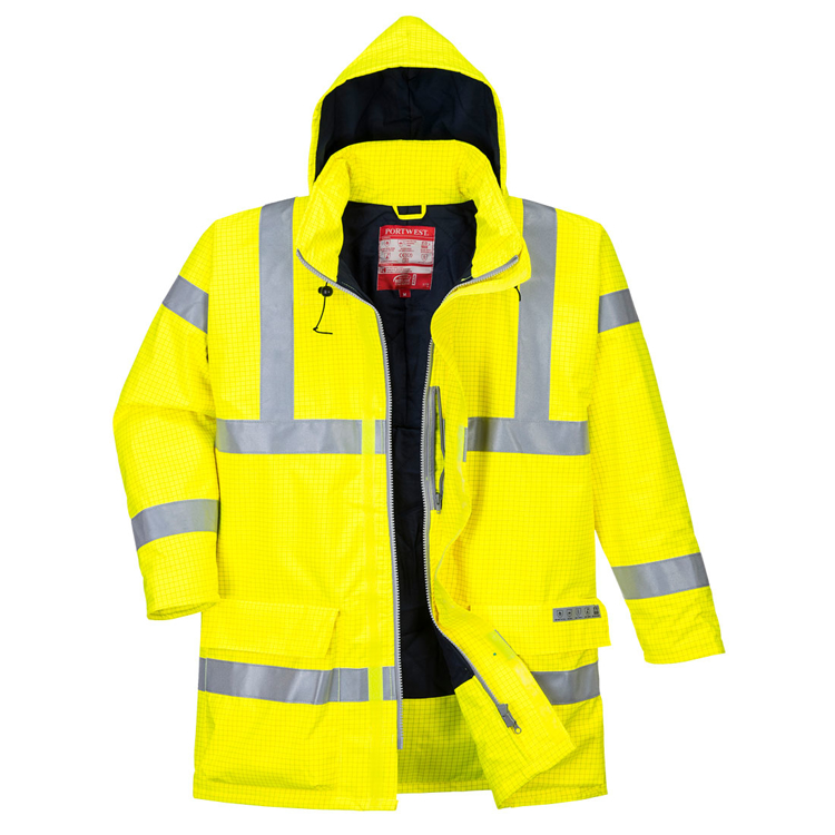 Obrázek z Portwest S778 Reflxní bunda Bizflame Rain Hi-Vis Antistatic FR Žlutá 